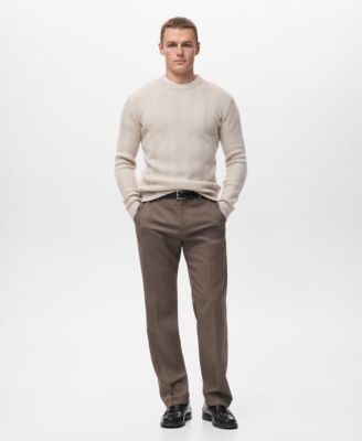 Men's Herringbone Structured Sweater