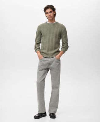 Men's Herringbone Structured Sweater