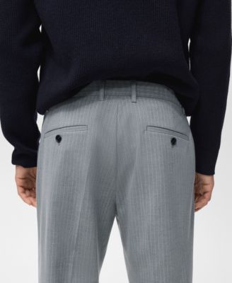 Men's Striped Slim-Fit Pants