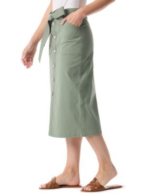 Women's Belted Maxi Skirt