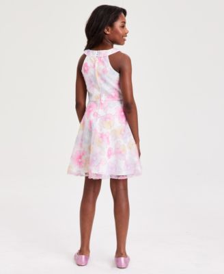 Girls' 7-16 Beaded Soutache Halter Dress