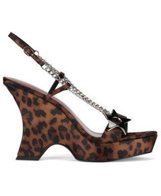 Women's Embellished Sculpted Platform Wedge Sandals