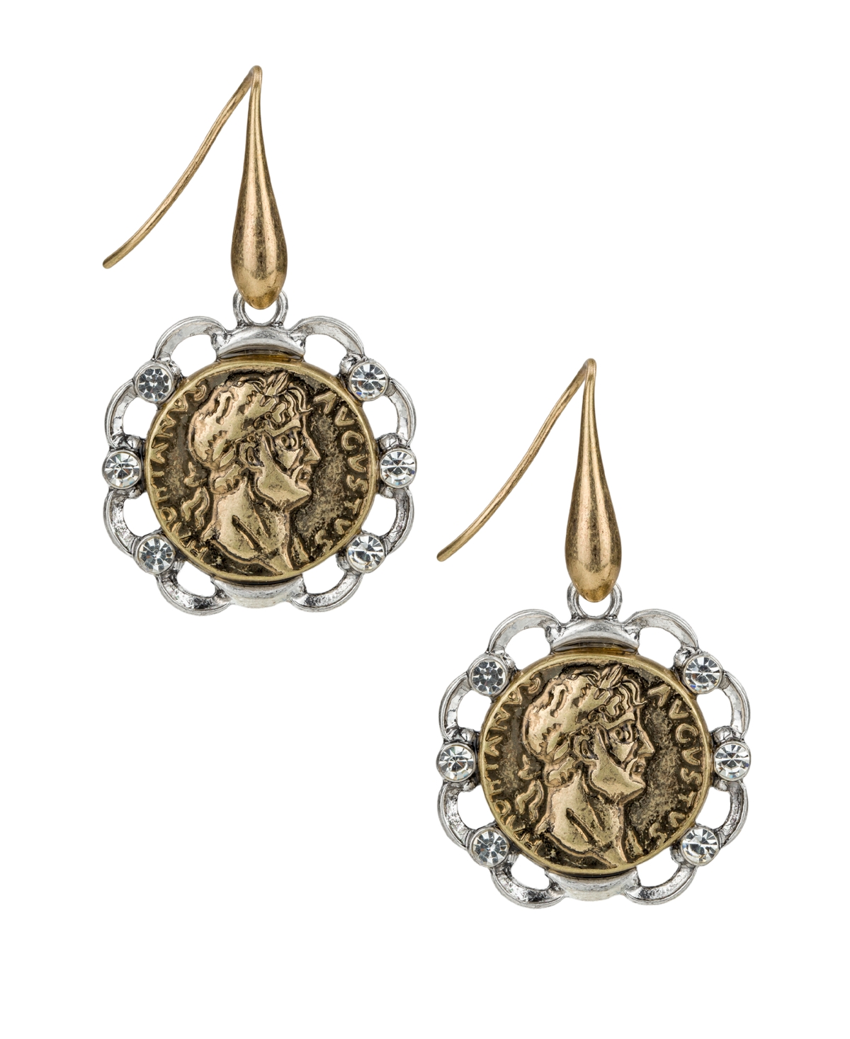 Patricia Nash Gold Plated Coin Drop Earrings