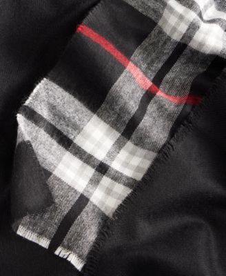 Solid Plaid Ruana Wrap