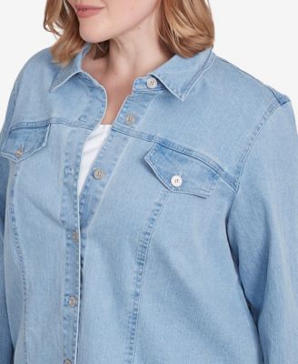 Plus Size Classic Fit Denim Jacket