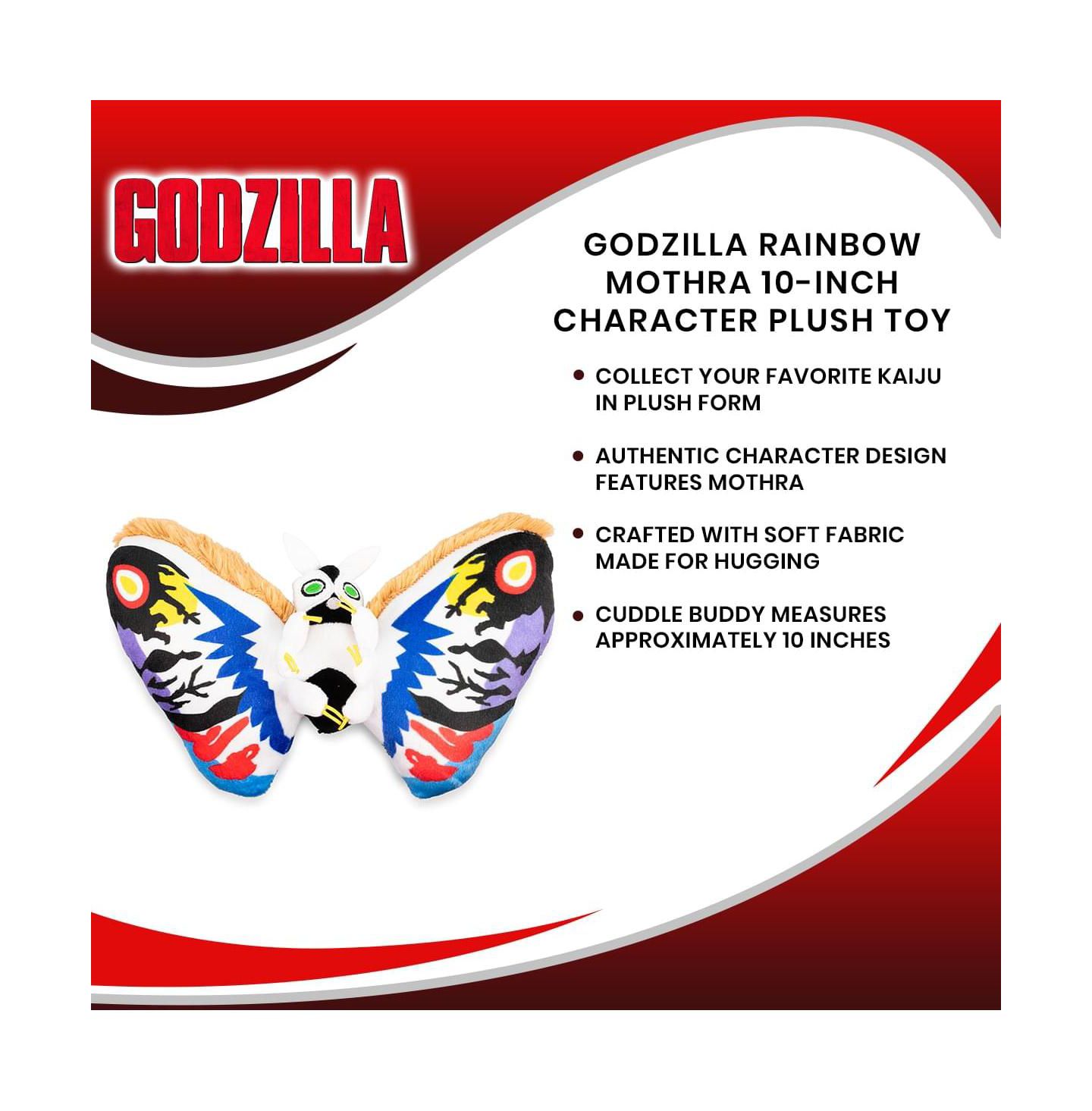 Детская мягкая игрушка Surreal Entertainment Rainbow Mothra 10" Officially Licensed Plush, цвет: Синий — фото 4
