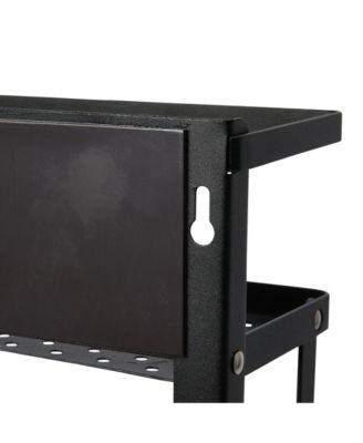 Metal Magnetic Organizer with Paper Towel Holder, White