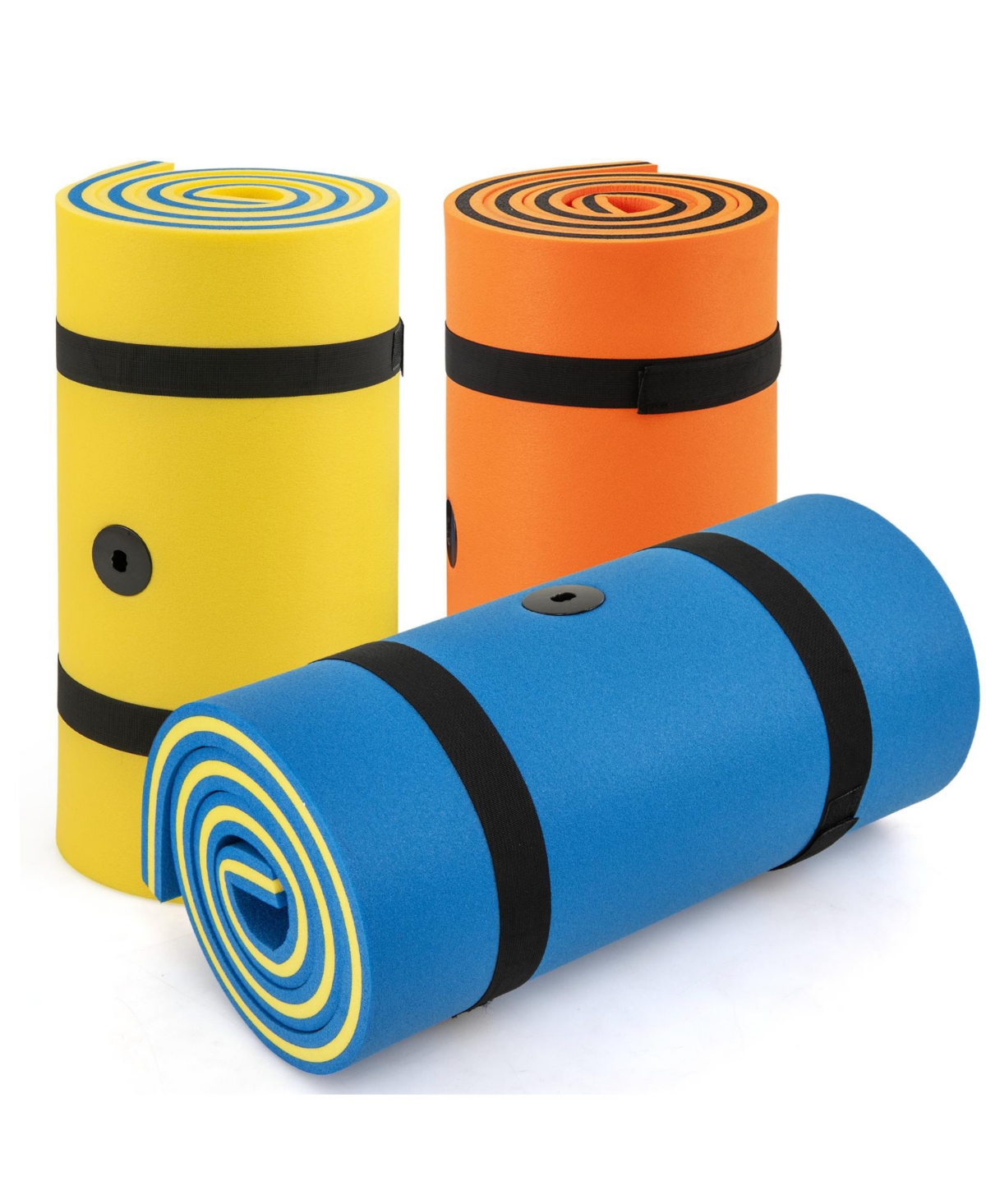 Sugift 7 Inches x 2 Inches Water Mat with Safety Tether and Pillow Design for Lake and Pool