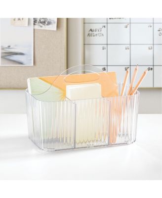 4-Section Fluted Storage Caddy Organizer with Handle
