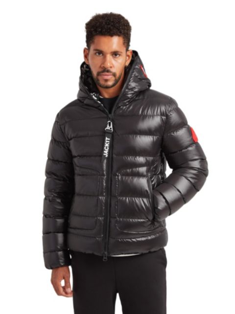 Мужская куртка JACK1T R4D Tramline Hooded Puffer, цвет: Чёрный