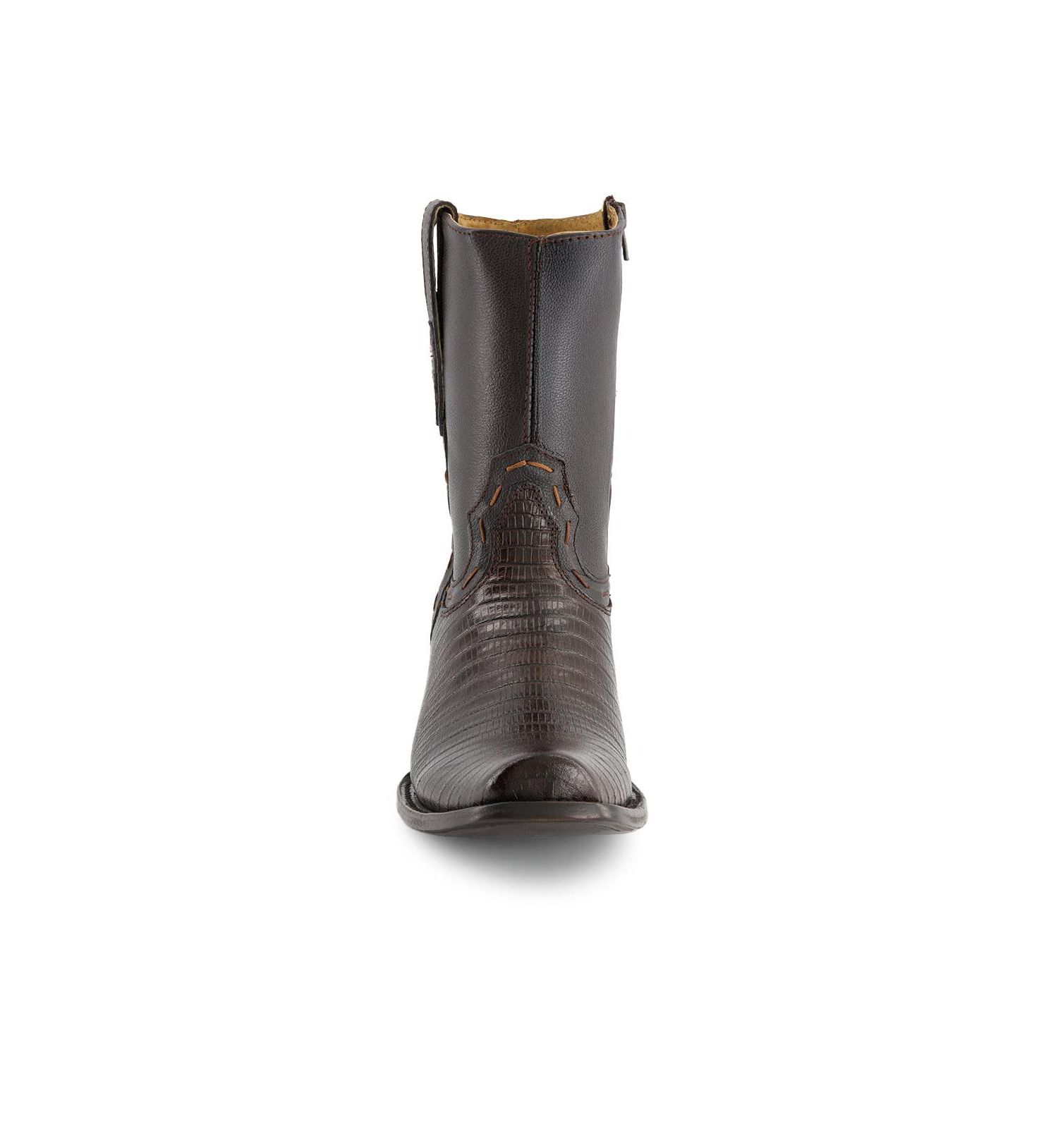 Men's Leather Cowboy Boots with Square Toe
