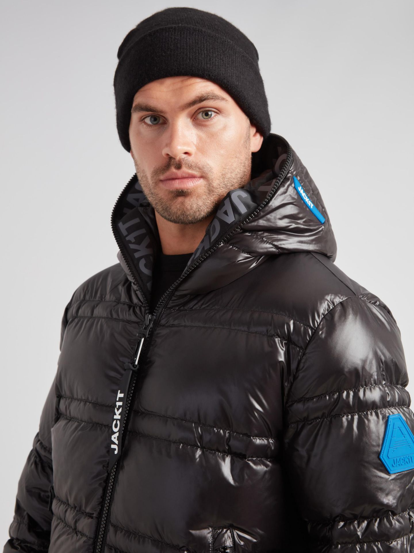 Мужская куртка JACK1T R4D Tramline Hooded Long Puffer, цвет: Чёрный — фото 5