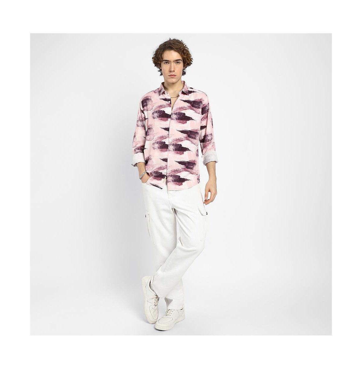 Campus Sutra Men's Brush Strokes Shirt