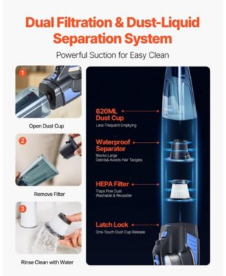 Handheld Vacuum, Cordless Portable Cleaner with HEPA Filter & Brushes, Lightweight and Powerful Suction for Car, Home, Office, Pet Hair