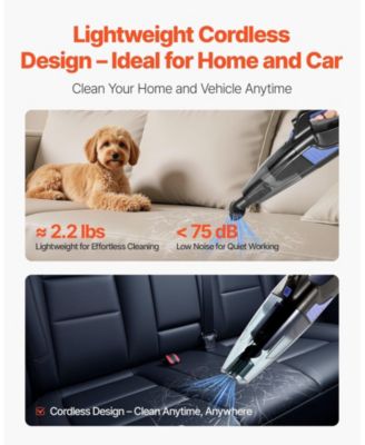 Handheld Vacuum, Cordless Portable Cleaner with HEPA Filter & Brushes, Lightweight and Powerful Suction for Car, Home, Office, Pet Hair