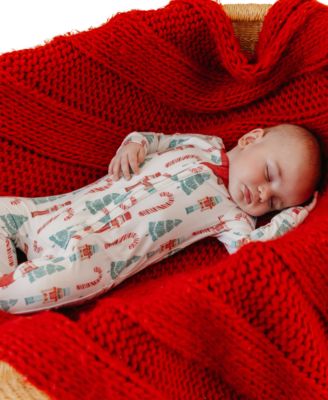 Baby Boys' and Girls' Nicholas Printed Zip-Up Footed Pajamas