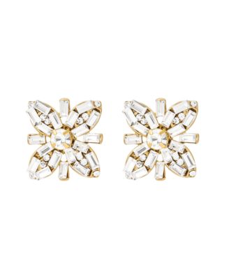Untamed Petals Quinn Crystal Stud Earrings - Gold 112$