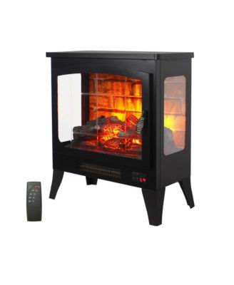 21 inchThree-sided Freestanding Electric Fireplace Stove heater with 3D Flame effect with remote control