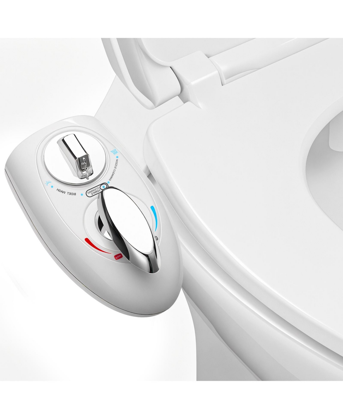 Sugift Adjustable Dual-Nozzle Cleansing Attachment – Hot & Cold Water Spray with Self-Rinsing Function, Easy Installation