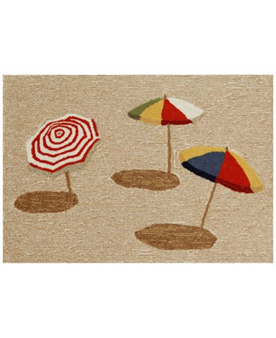 Liora Manne Front Porch Indoor/Outdoor Beach Umbrella Natural Area Rug