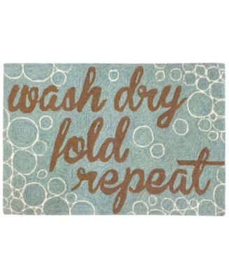 Liora Manne' - Front Porch Indoor/Outdoor Wash...And Repeat Aqua 2' x 3' Area Rug