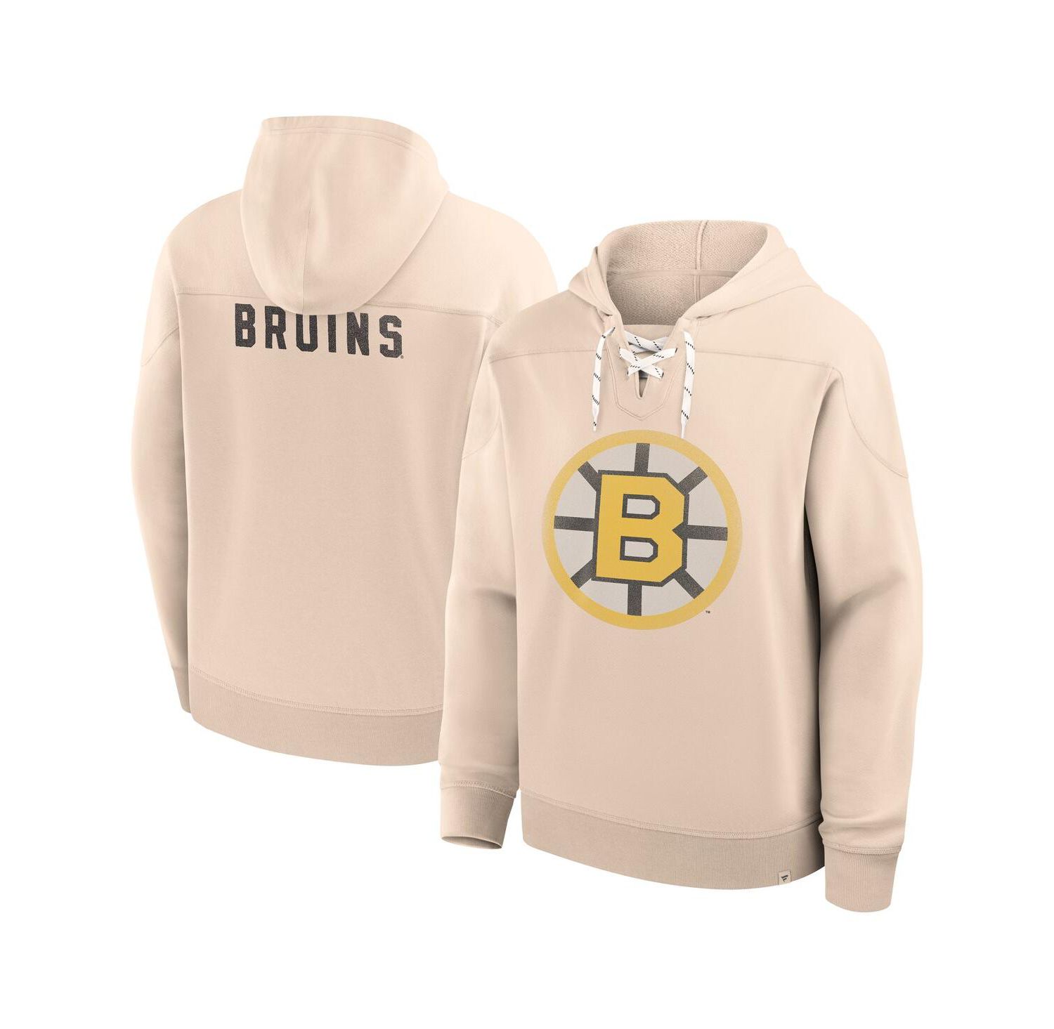 Men's Cream Boston Bruins Vintage Hoodie