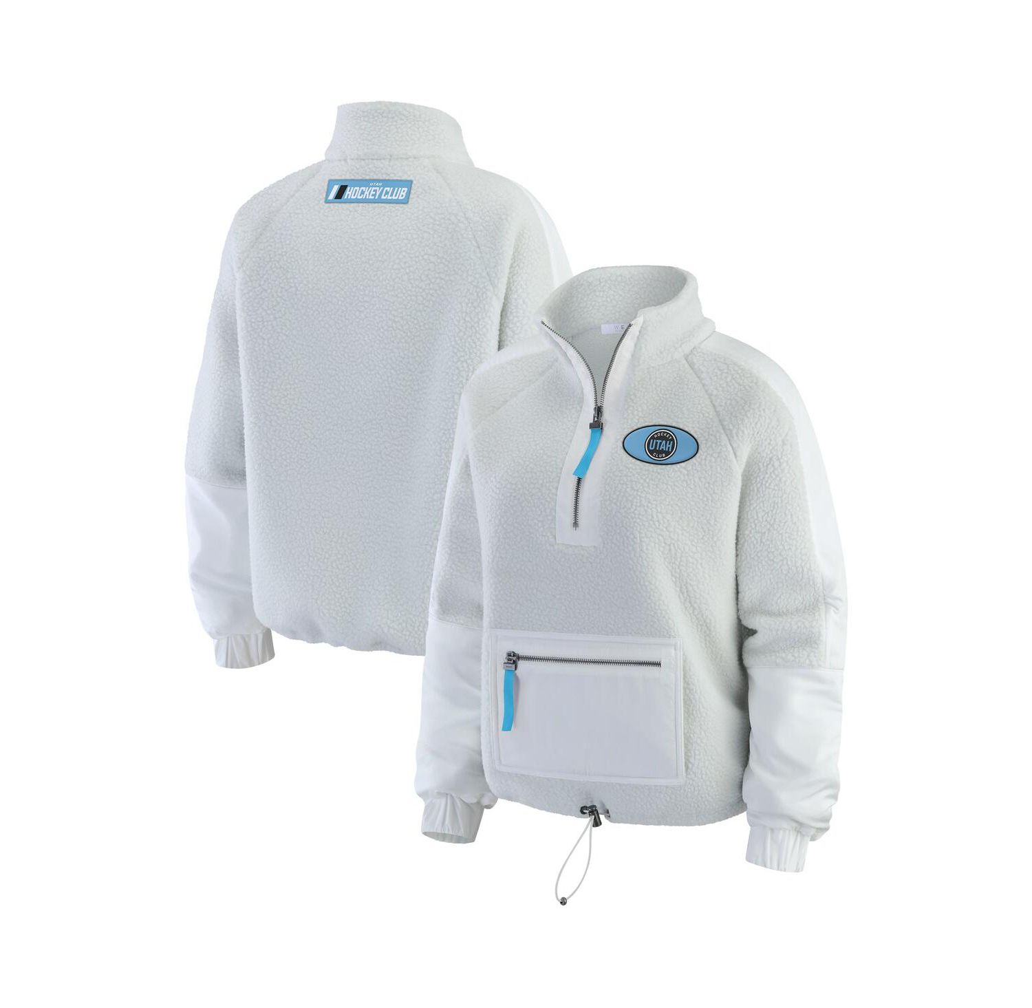 Women's Gray Utah Mammoth Polar Fleece Quarter-Zip Jacket