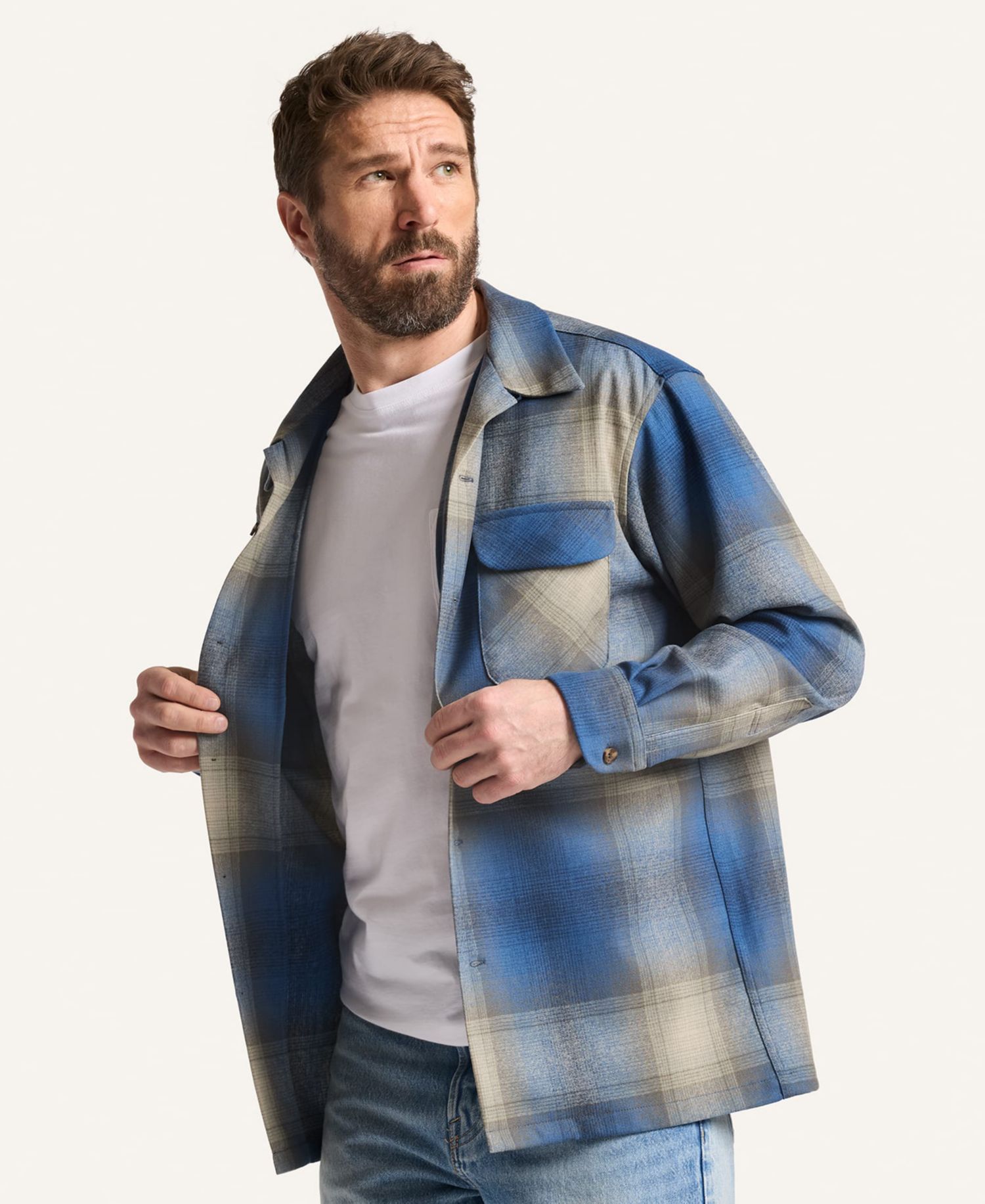 Men's Long-Sleeve Sport Collar Board Shirt