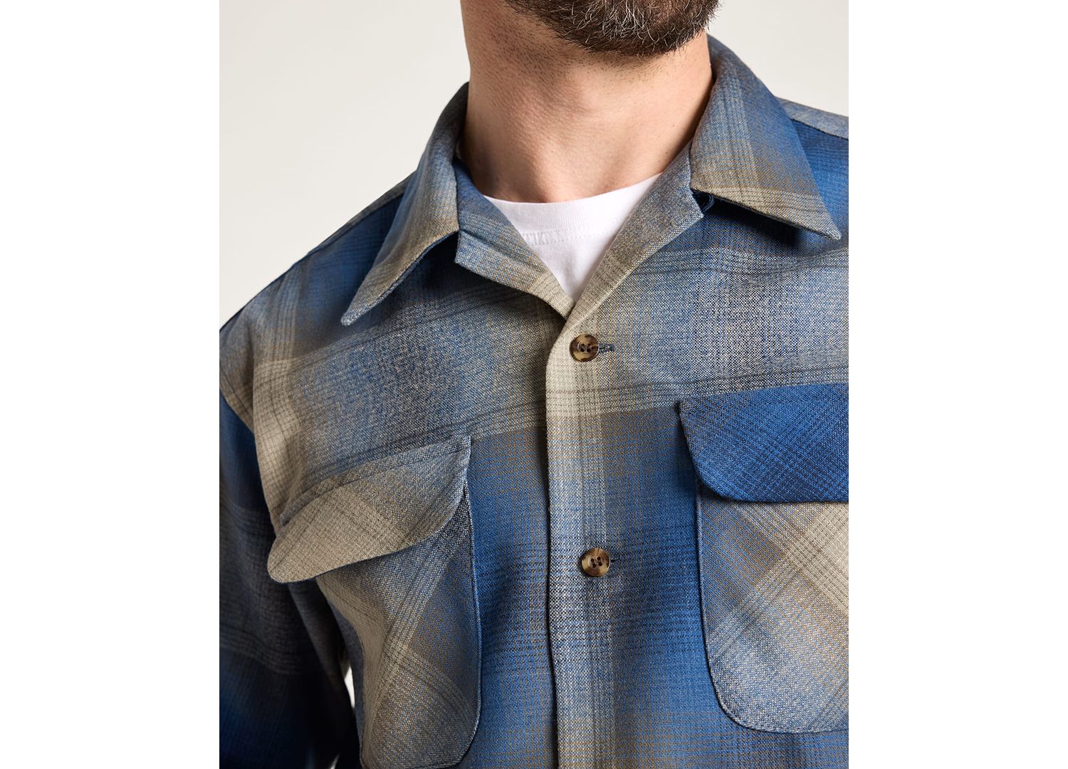 Men's Long-Sleeve Sport Collar Board Shirt