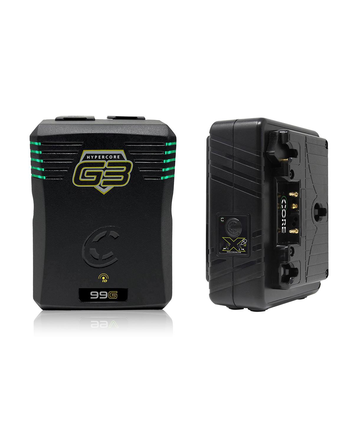 Core Swx HyperCore G3 99Wh 14.4V Smart Battery Pack, Gold Mount, Bundle with Gpm-X2A Super Compact 3-Stud Gold-Mount Fast Charger