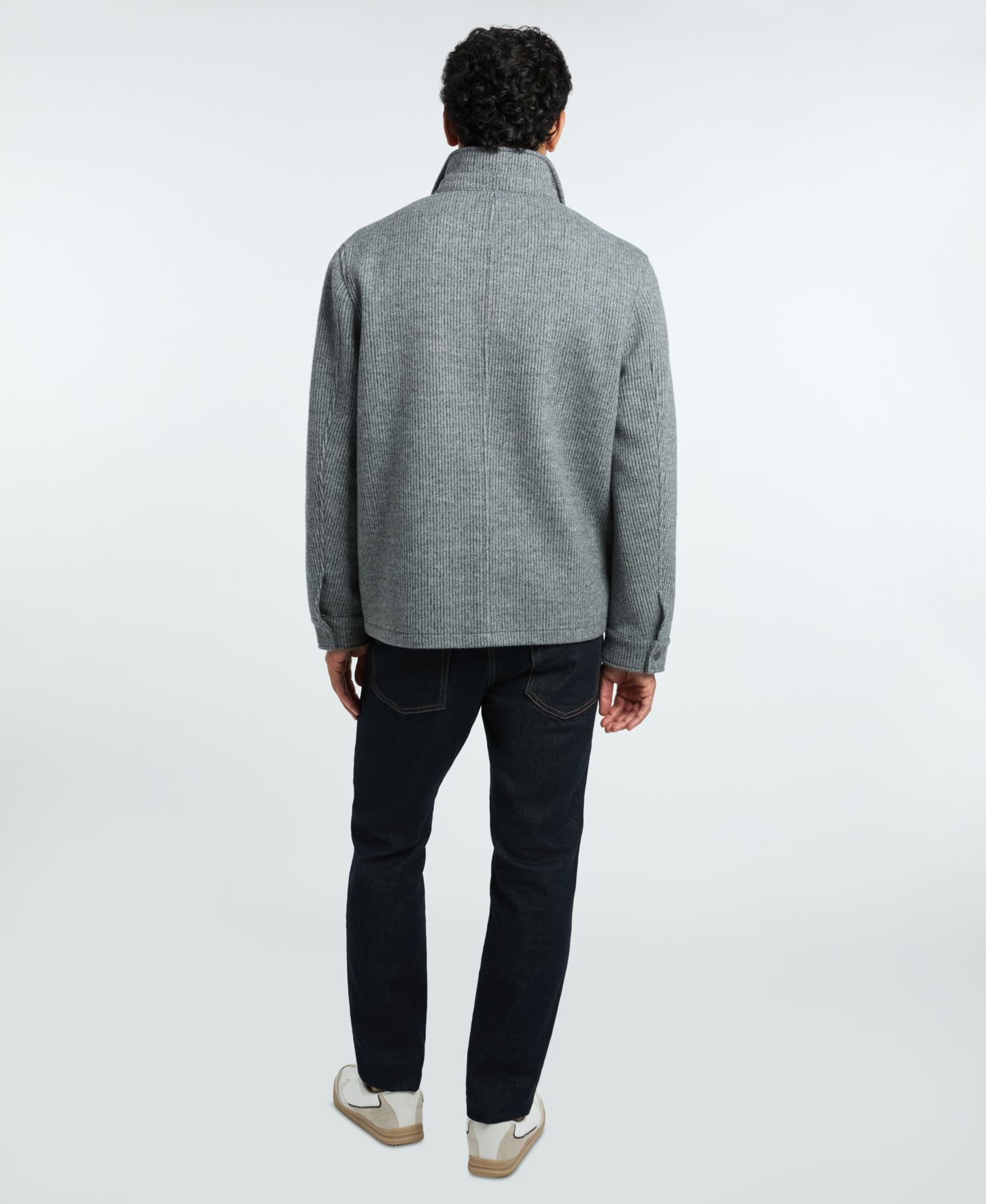 Men's Fully Lined Knit Shirt Jacket
