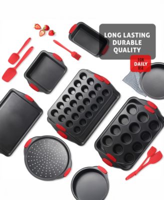 Premium 15-Piece Nonstick Bakeware and Silicone Utensil Set