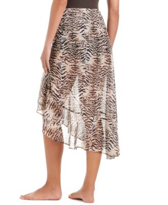 Women's The Tigress Printed Ruffle Cover-Up Pareo