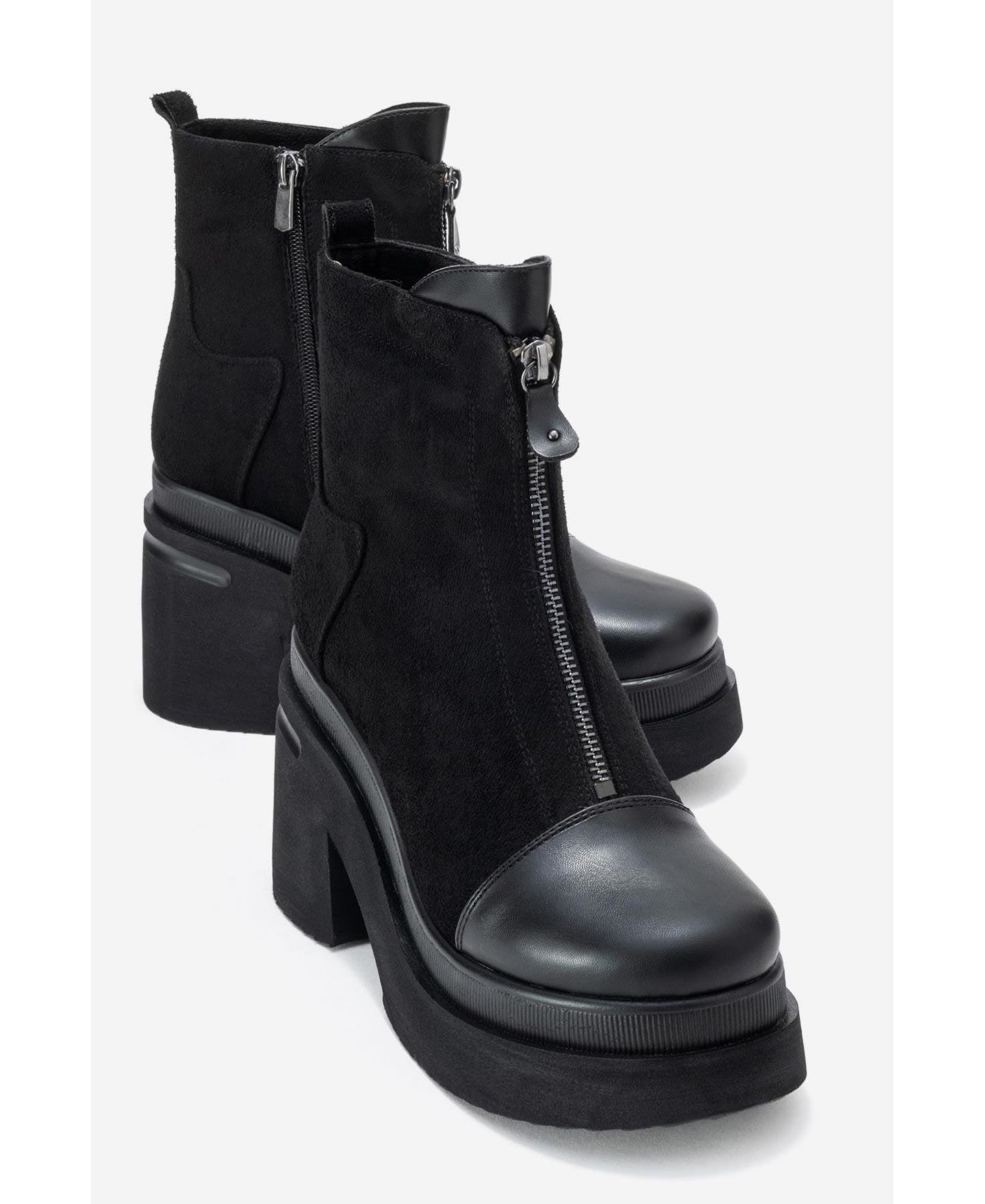 Женские ботинки Prologue Shoes Women Ardenne Platform Zip Boot, цвет: Чёрный замшевая искусственная кожа — фото 2