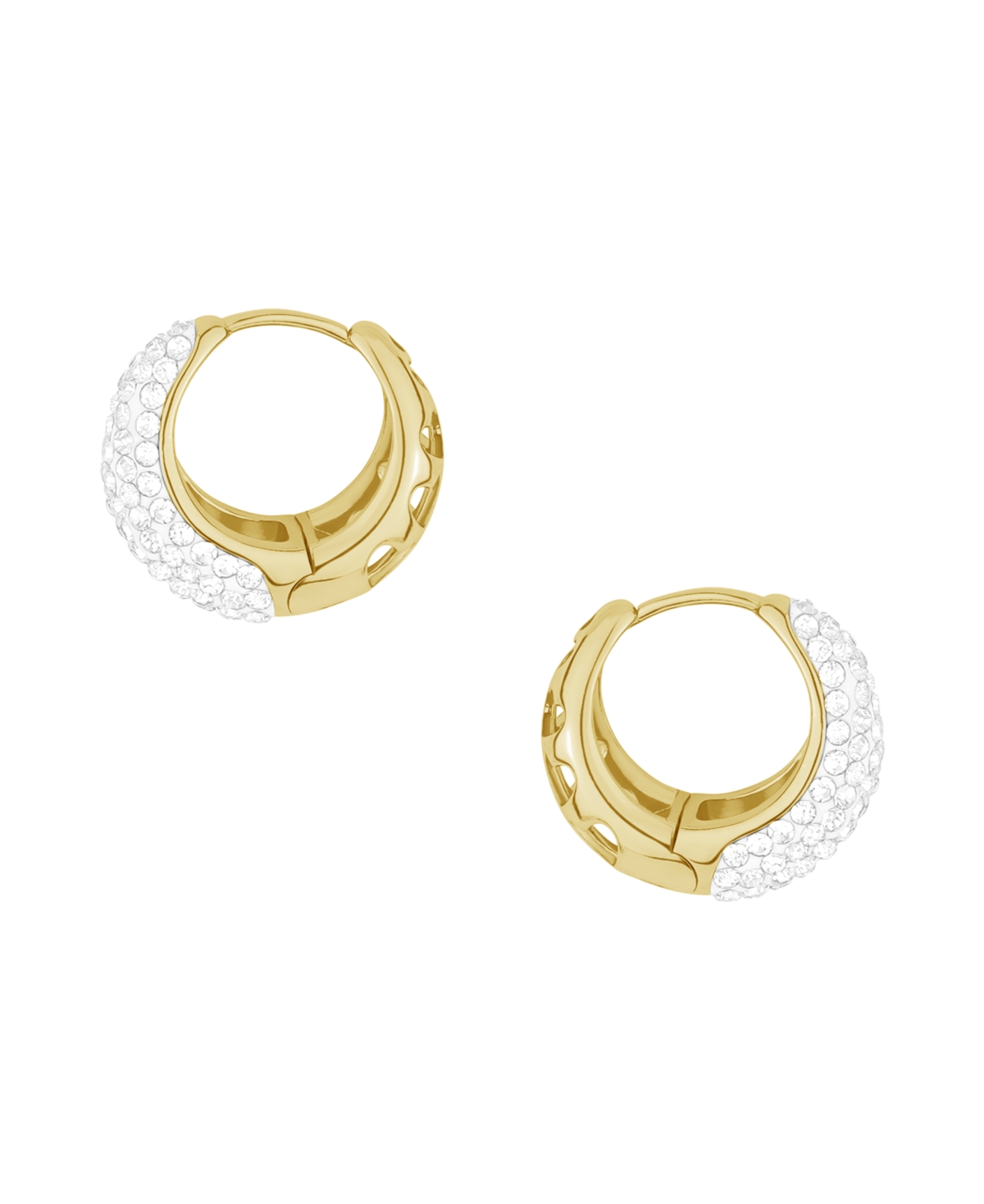 And Now This Crystal Hinged Hoop Earrings