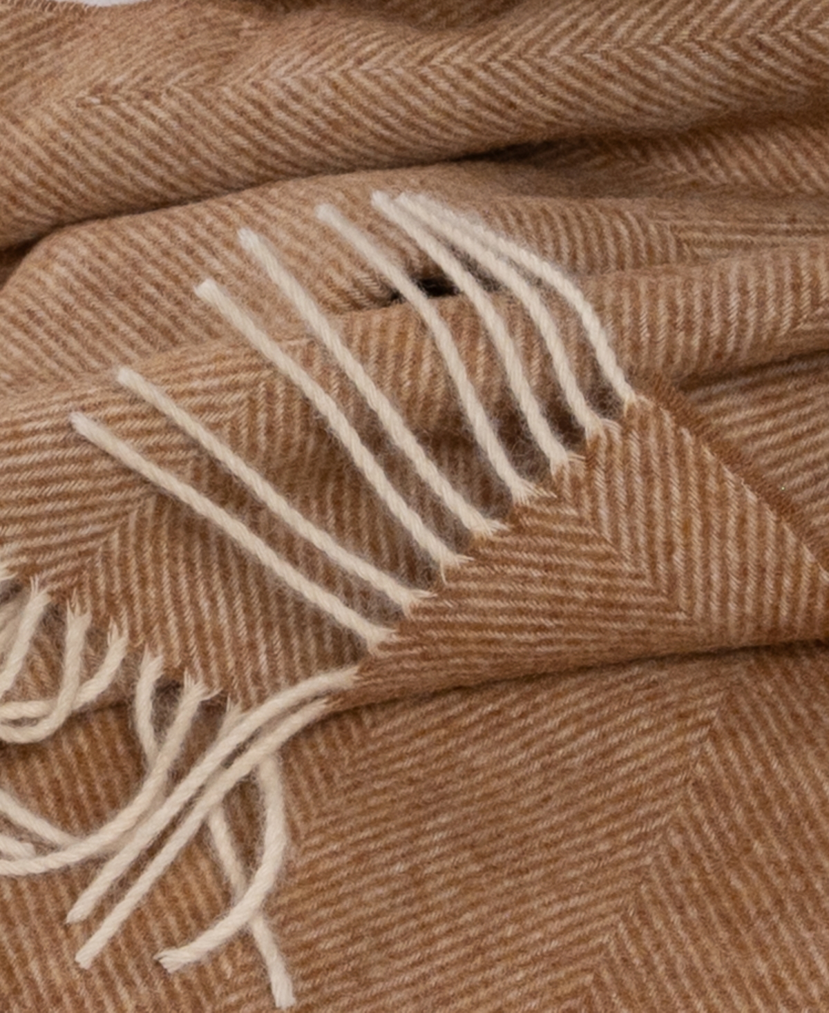 Southampton Home Shetland Lambswool Herringbone Throw, 55" x 72"