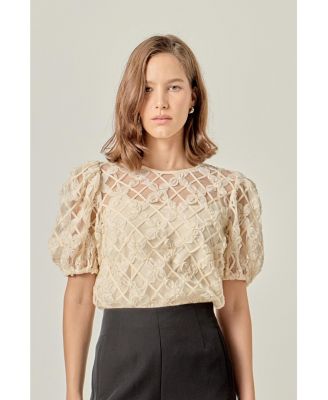 Women's Floral Texture Top