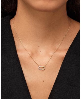 Gold Pendant - Blake Necklace Mini Micropave