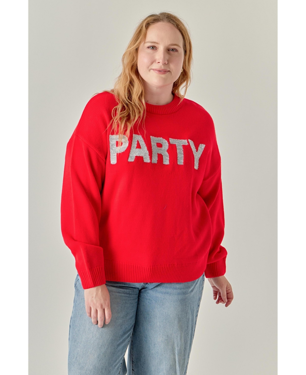 English Factory Women's Rhinestone Bow Knit