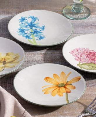 Colorwave Mini Floral Appetizer Plates, Set of 4