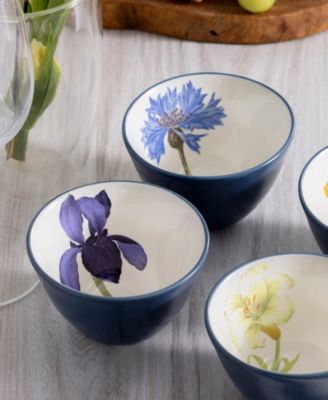 Set of 4 Colorwave Mini Floral Bowls