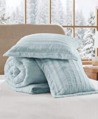 Duke Reversible Faux Fur 3-Pc. Comforter Set, Full/Queen
