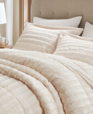 Madison Park Duke Reversible Faux Fur 3-Pc. Comforter Set, Full/Queen