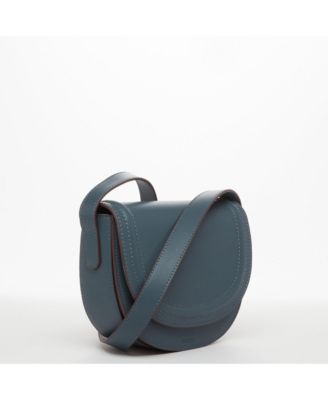 Small Leather Saddle Crossbody Bag
