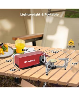 FoldGo 7500 BTU Portable Butane Stove – Collapsible, CSA Certified, Adjustable Burner with Carry Bag