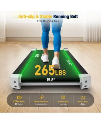 Walking Pad Under Desk Mini Treadmill with 6% Incline & Remote Control & LED Display & Lights, 265 Lbs Capacity