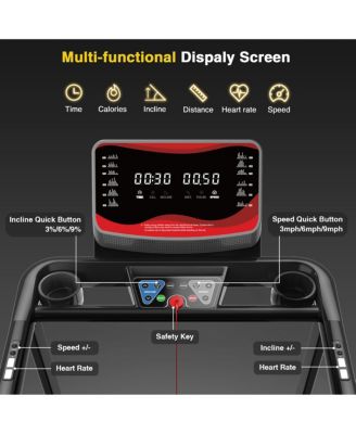 Folding Treadmill for Home with Incline, 350 lbs Capacity, Running Machine with Bluetooth Speaker