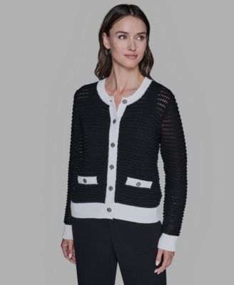 KARL LAGERFELD PARIS - Women's Button-Front Cardigan Sweater
