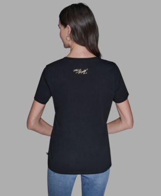 Women's Sunglasses Printed Pull-On T-Shirt