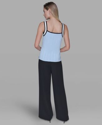 Women's Contrast Sleeveless Tank Top